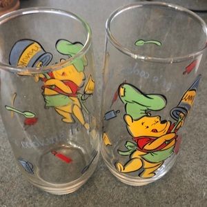 What’s cooking Pooh Disney glasses set of 8